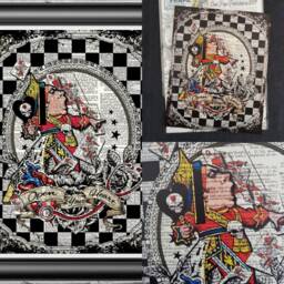 Alice in Wonderland Print Wonderland Decor Queen Of Hearts Print Nurse Gift Wall Art Home Red Queen Illustation - thumbnail 3