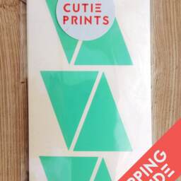 Mint Triangles Wall Decals Decor Stickers Nursery Baby Pattern Modern Scandinavian - thumbnail 4