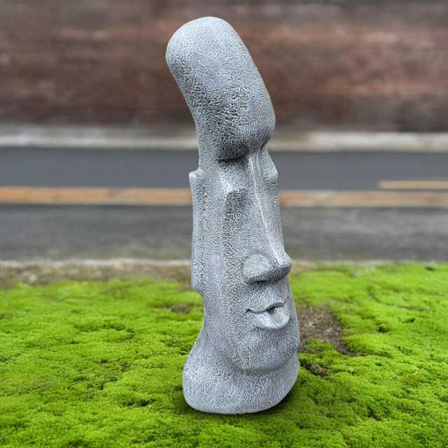 Concrete Moai Sculpture Stone Easter Island Head Figure Cement Statue Modern Yard Ornament Outdoor Decor Handcrafted Garden Lover Gift - image 1