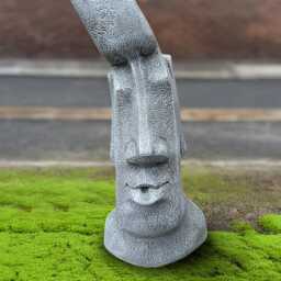 Concrete Moai Sculpture Stone Easter Island Head Figure Cement Statue Modern Yard Ornament Outdoor Decor Handcrafted Garden Lover Gift - thumbnail 2
