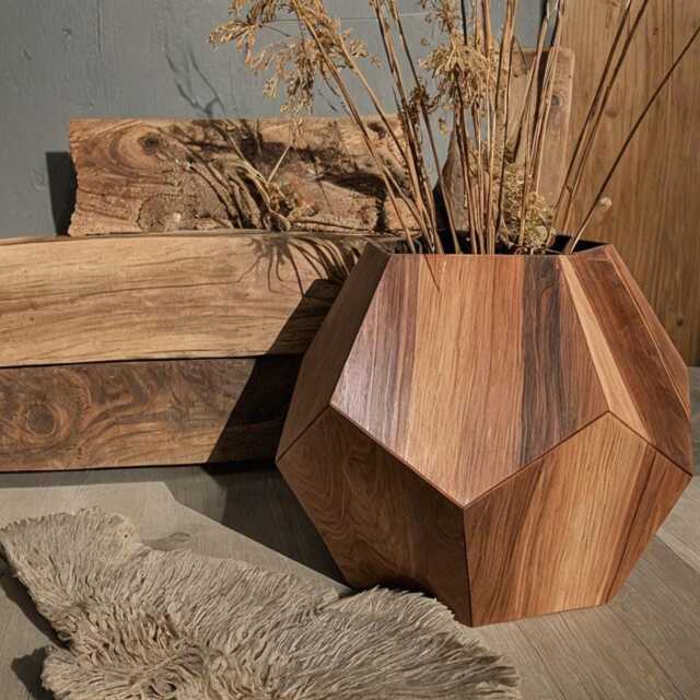 Solid Wood Planter, Flower Pot, Designer Planter - image 1