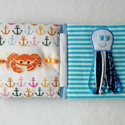 Sea Life Quiet Book Sensory Activity Toy, Nautical Learning Book - thumbnail 3