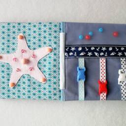 Sea Life Quiet Book Sensory Activity Toy, Nautical Learning Book - thumbnail 2