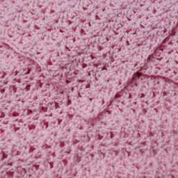 Pink Crochet Baby Blanket Soft Acrylic Newborn Blanket - thumbnail 4
