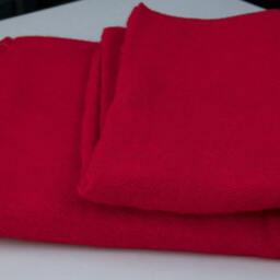 "Red Yak Wool Blanket Handwoven Travel Shawl, Meditation Wrap - 57"" X 114" - thumbnail 3