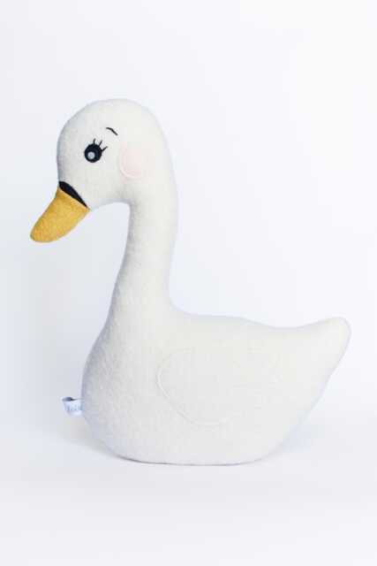 Swan Shaped Embroidered Cushion, Swanie - Creatures Of The Sea Collection Caro & Zolie - image 1