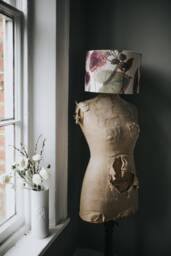 Handmade Floral Linen Drum Lampshade Harlequin Nalina Fabric - thumbnail 1