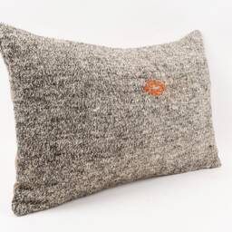 Handmade Turkish Kilim Lumbar Pillow Cover Wool Cushion - 16x24 - thumbnail 3