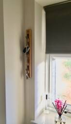 Handmade Oak Waxed Key Rail Slim Vertical Holder - thumbnail 1