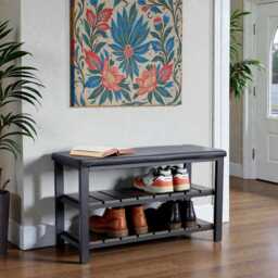 Shoe Storage Bench With Shelves, Modern Hallway Organisation