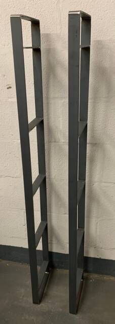 Frames Only Book Case - Shelving Unit Room Divider Bar Made From Flat Bar Steel - image 1