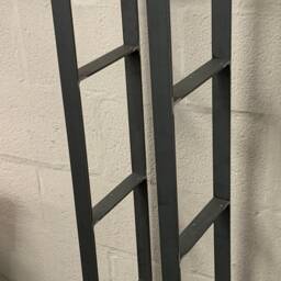 Frames Only Book Case - Shelving Unit Room Divider Bar Made From Flat Bar Steel - thumbnail 3