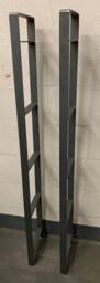 Frames Only Book Case - Shelving Unit Room Divider Bar Made From Flat Bar Steel - thumbnail 1