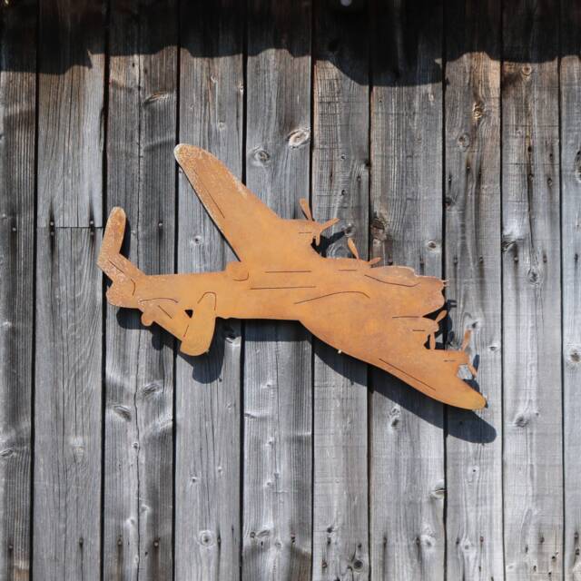 Rusty Metal Lancaster Bomber Plane, Aviation Wall Art