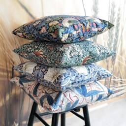 "Double Sided 18'' Snakesheadpillow Cover. Design William Morris, Linen Blend Fabric. For Cushion Size 45x45 cm - 18""x18" - thumbnail 4