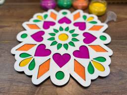 Diwali Rangoli Layered Pattern For Use With Coloured Sand/Powder - thumbnail 1