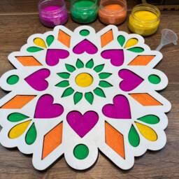 Diwali Rangoli Layered Pattern For Use With Coloured Sand/Powder - thumbnail 3
