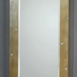 Modern Mirror With Silver Leaf Design Full Length Leaner Mirror Italian Entryway - Made in Italy Item # 9053 - thumbnail 3