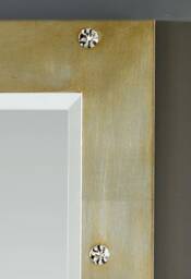Modern Mirror With Silver Leaf Design Full Length Leaner Mirror Italian Entryway - Made in Italy Item # 9053 - thumbnail 4