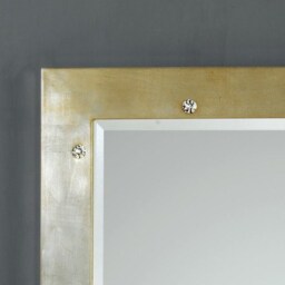 Modern Mirror With Silver Leaf Design Full Length Leaner Mirror Italian Entryway - Made in Italy Item # 9053 - thumbnail 2