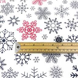 968. Christmas Snowflakes 100% Cotton Cushion Cover. Various Sizes - thumbnail 2