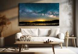 Milky Way Galaxy Photo Print, Starry Night Sky, Home Decor - thumbnail 1