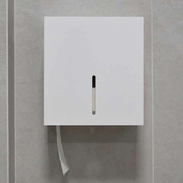 White Jumbo Toilet Paper Dispenser, Steel Modern Commercial Rolls Holder Lamarro - image 1