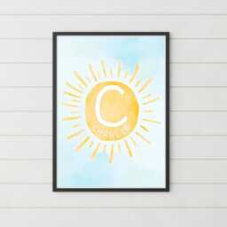 Personalised A4 Name Poster, Baby Wall Art, Simple Design, Minimalist Nursery Decor Print, New Gift - thumbnail 3