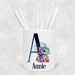 Personalised Rainbow Dragon Alphabet Pencil Pot, Ideal Gift, Birthday - thumbnail 2