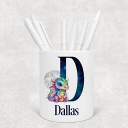 Personalised Rainbow Dragon Alphabet Pencil Pot, Ideal Gift, Birthday - thumbnail 3