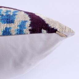 ??kat Velvet Pillow, Bohemian Pillow, Lumbar Pillow, Designed Cushions, Couch Cushions, Gift Her, Decorative Pillow16, Etsy Online Gift, Blue Pillow - thumbnail 3
