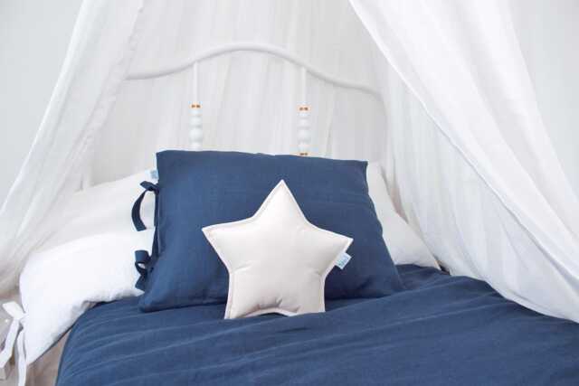 Cream Velvet Star Pillow, Cushion - image 1