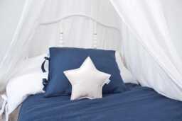 Cream Velvet Star Pillow, Cushion - thumbnail 1