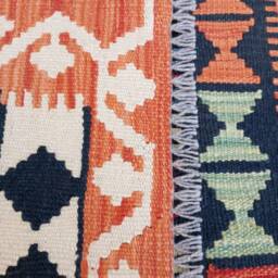 Kilim Rug Classic, Handmade Artisan Afghan Turkish Aztec Reversible Natural Wool 143x97 cm - thumbnail 3