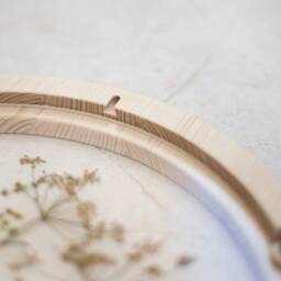 Round Wall Decor Set - Botanical Art Framed Pressed Flower Frame Pressed Framed Above Bed - thumbnail 4