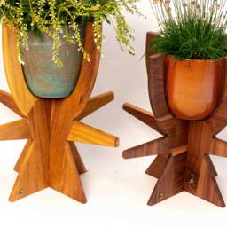 Plant Stand Mid Century Stant Stands Indoor Tall Pot Planter Shelves Modern Plan - thumbnail 3
