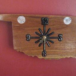 Oklahoma Handmade State Quarter Clock With Inlaid Quarters. Choice Of Wood. Customizable - thumbnail 3