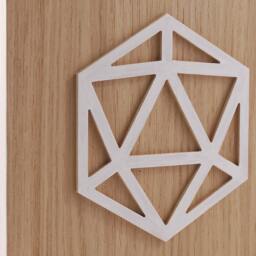 Wooden Box For Keys - Geometric White - thumbnail 2
