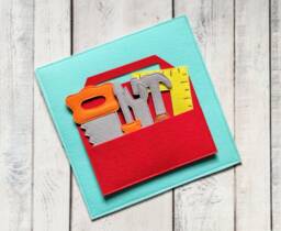 Felt Tool Kit Quiet Book Page Montessori Toddler Toy - thumbnail 1