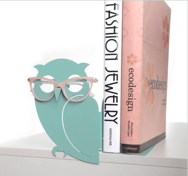 Unique Owl Bookends With Eyelasses Stand For Kids Room - image 1