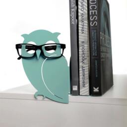 Unique Owl Bookends With Eyelasses Stand For Kids Room - thumbnail 3