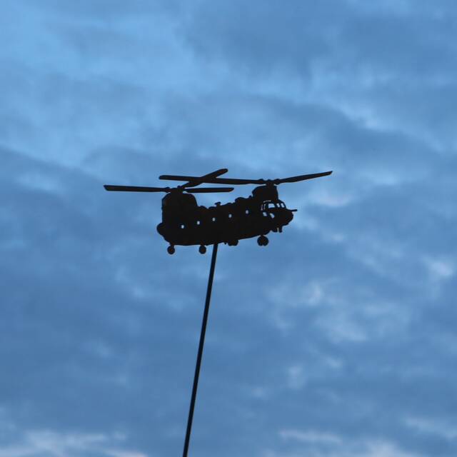 Rusty Metal Chinook Helicopter Garden Decoration - Steel Anniversary Gift - image 1
