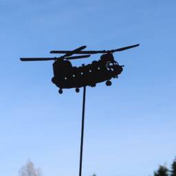 Rusty Metal Chinook Helicopter Garden Decoration - Steel Anniversary Gift - thumbnail 2
