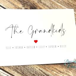 The Grandkids - Personalised Print -Minimalist Wall Art -Family Name Print, Gifts For Mum. Grandparents, Mothers Day Gift -6 Sizes - thumbnail 2