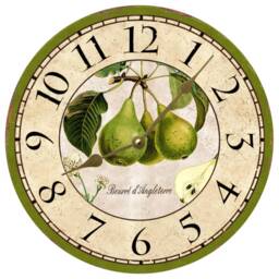 Green Pears Clock - French Clock - thumbnail 3