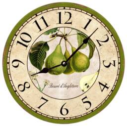 Green Pears Clock - French Clock
