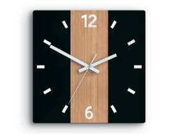 Black Clock With Bamboo - Primo, Silent White Numbers, Modernclock/11, 81 - thumbnail 1