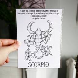 Scorpio Astrology Print Feminist Quote, Zodiac Art Birthday Gift - thumbnail 2