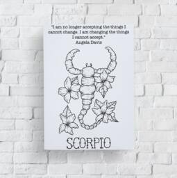 Scorpio Astrology Print Feminist Quote, Zodiac Art Birthday Gift - thumbnail 1