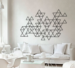 Geometric Wall Decal - Triangles Art Minimalist Modern Decor Mid Century Decals Stickers Skutrioutline - thumbnail 1